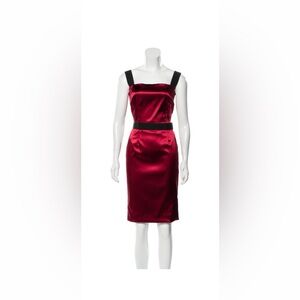 Dolce & Gabbana Strapless Red Satin Dress